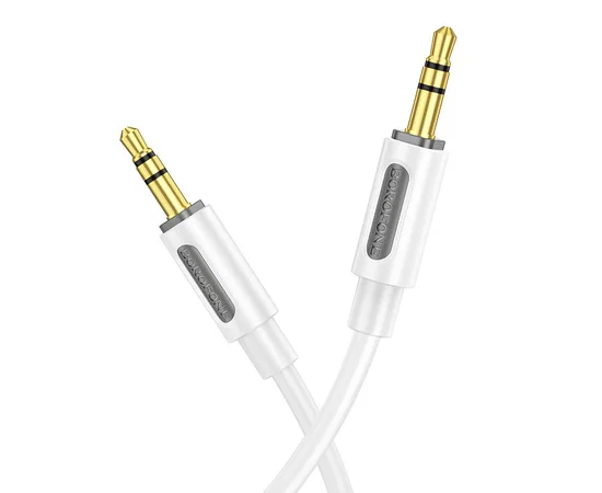 Аудио кабель Aux Borofone BL20 True sound silicone (1m) White