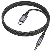 Аудио кабель Aux Borofone BL24 Graceful Type-C to AUX 3.5mm) (1m) Metal grey