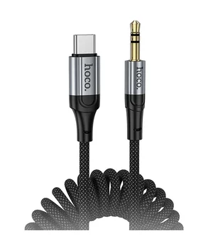 Аудіо кабель Aux Hoco UPA33B Nuevo (Type-C to AUX 3.5mm) (1.5m) Black