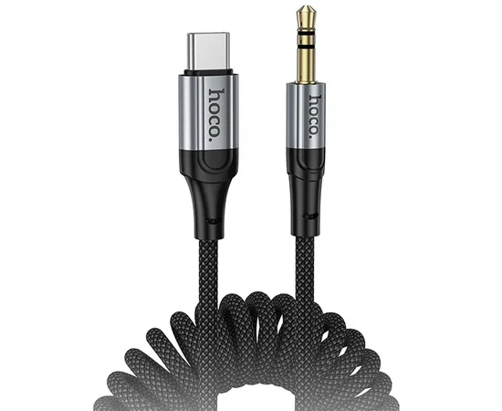 Аудио кабель Aux Hoco UPA33B Nuevo (Type-C to AUX 3.5mm) (1.5m) Black