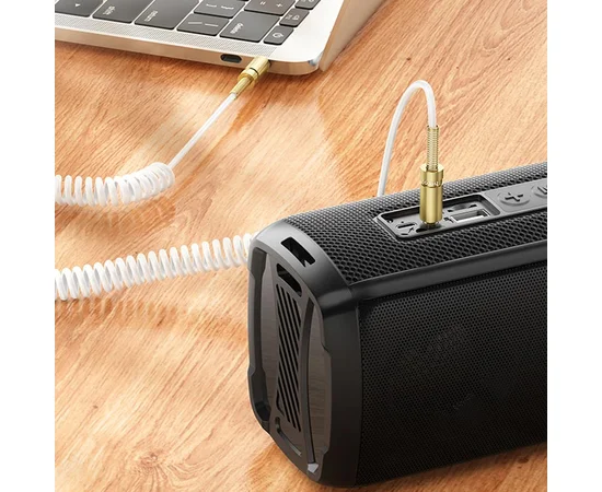 Аудио кабель Aux Hoco UPA31 Cindy spring (3m) White