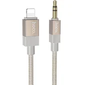 Аудио кабель Aux Hoco UPA32A Clever digital (Lightning to AUX 3.5mm) (1m) Gold