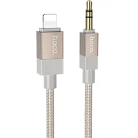 Аудио кабель Aux Hoco UPA32A Clever digital (Lightning to AUX 3.5mm) (1m) Gold