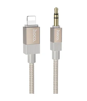 Аудіо кабель Aux Hoco UPA32A Clever digital (Lightning to AUX 3.5mm) (1m) Gold