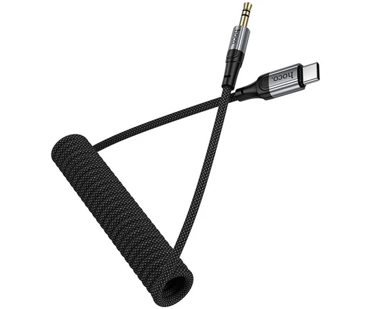 Аудио кабель Aux Hoco UPA33B Nuevo (Type-C to AUX 3.5mm) (1.5m) Black