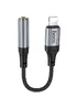 Аудио кабель Aux Hoco LS36A Fresh 3.5mm to Lightning (0.12m) Metal gray