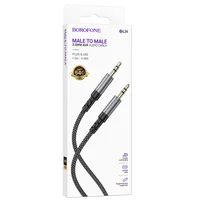 Аудио кабель Aux Borofone BL24 Graceful (1m) Metal grey
