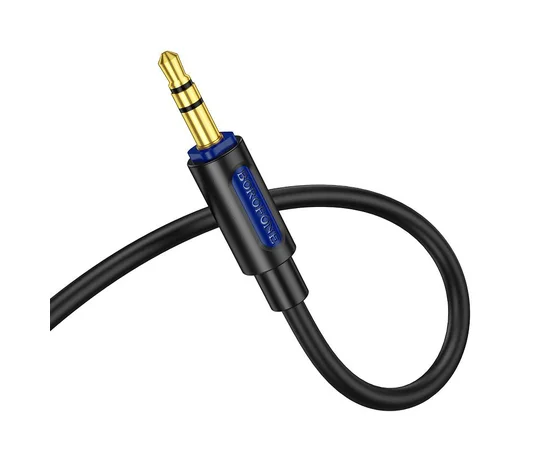 Аудио кабель Aux Borofone BL20 True sound silicone (1m) Black