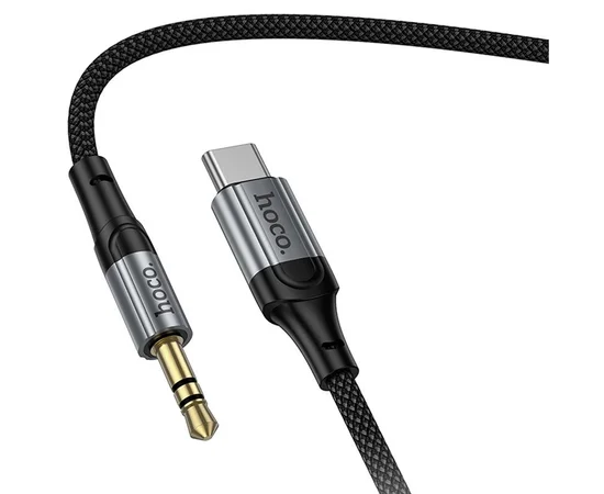 Аудио кабель Aux Hoco UPA33B Nuevo (Type-C to AUX 3.5mm) (1.5m) Black