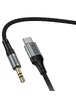 Аудио кабель Aux Hoco UPA33B Nuevo (Type-C to AUX 3.5mm) (1.5m) Black