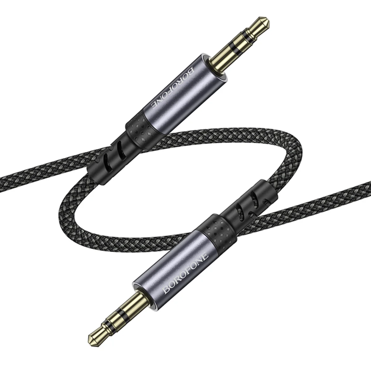 Аудио кабель Aux Borofone BL24 Graceful (1m) Metal grey