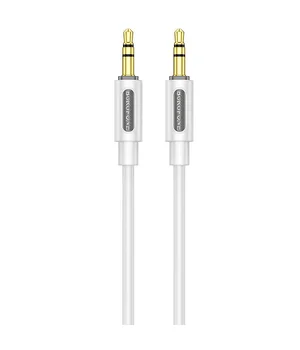 Аудио кабель Aux Borofone BL20 True sound silicone (1m) White