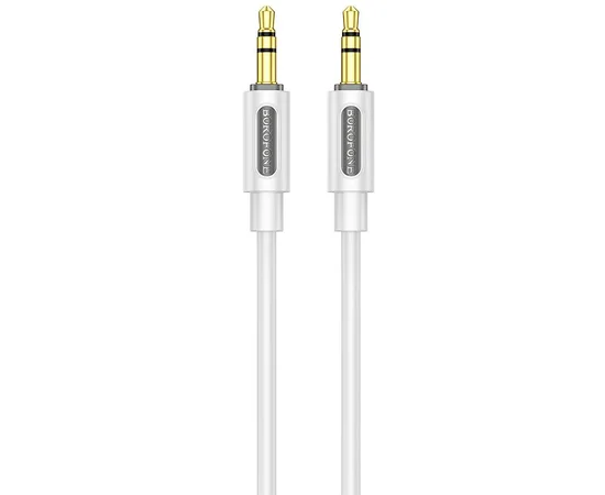 Аудио кабель Aux Borofone BL20 True sound silicone (1m) White