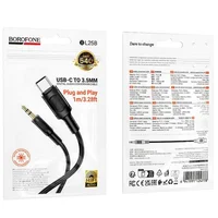 Аудио кабель Aux Borofone BL25B Nice (Type-C to AUX 3.5mm) (1m) Black