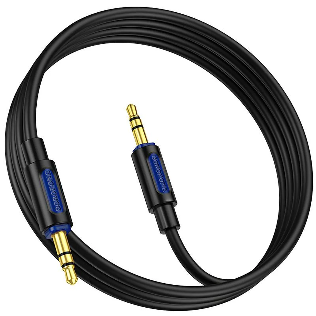 Аудио кабель Aux Borofone BL20 True sound silicone (1m) Black