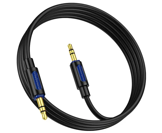 Аудио кабель Aux Borofone BL20 True sound silicone (1m) Black