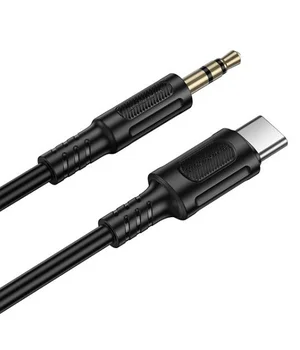 Аудио кабель Aux Borofone BL25B Nice (Type-C to AUX 3.5mm) (1m) Black