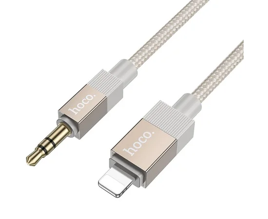 Аудио кабель Aux Hoco UPA32A Clever digital (Lightning to AUX 3.5mm) (1m) Gold