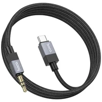 Аудио кабель Aux Hoco UPA32B Clever digital (Type-C to AUX 3.5mm) (1m) Black