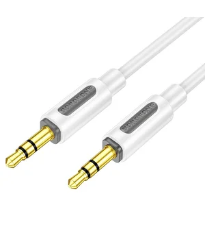 Аудио кабель Aux Borofone BL20 True sound silicone (1m) White