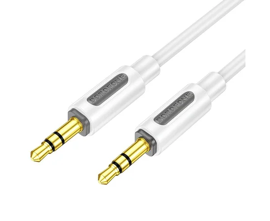Аудио кабель Aux Borofone BL20 True sound silicone (1m) White