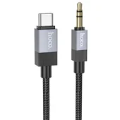 Аудио кабель Aux Hoco UPA32B Clever digital (Type-C to AUX 3.5mm) (1m) Black