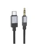 Аудио кабель Aux Hoco UPA32B Clever digital (Type-C to AUX 3.5mm) (1m) Black
