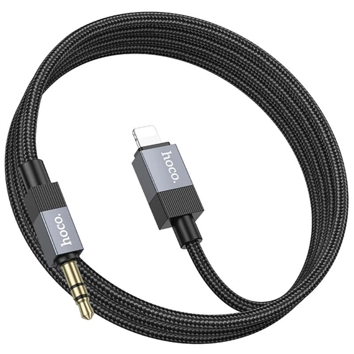 Аудио кабель Aux Hoco UPA32A Clever digital (Lightning to AUX 3.5mm) (1m) Black