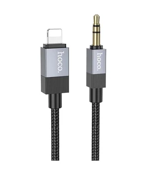 Аудіо кабель Aux Hoco UPA32A Clever digital (Lightning to AUX 3.5mm) (1m) Black