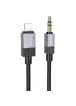 Аудио кабель Aux Hoco UPA32A Clever digital (Lightning to AUX 3.5mm) (1m) Black