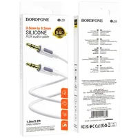 Аудио кабель Aux Borofone BL20 True sound silicone (1m) White