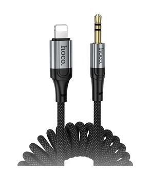 Аудіо кабель Aux Hoco UPA33A Nuevo (Lightning to AUX 3.5mm) (1.5m) Black