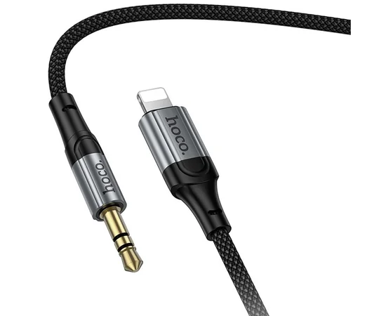Аудио кабель Aux Hoco UPA33A Nuevo (Lightning to AUX 3.5mm) (1.5m) Black