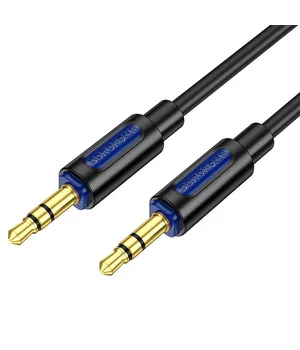 Аудио кабель Aux Borofone BL20 True sound silicone (1m) Black