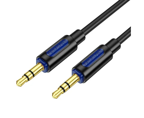 Аудио кабель Aux Borofone BL20 True sound silicone (1m) Black