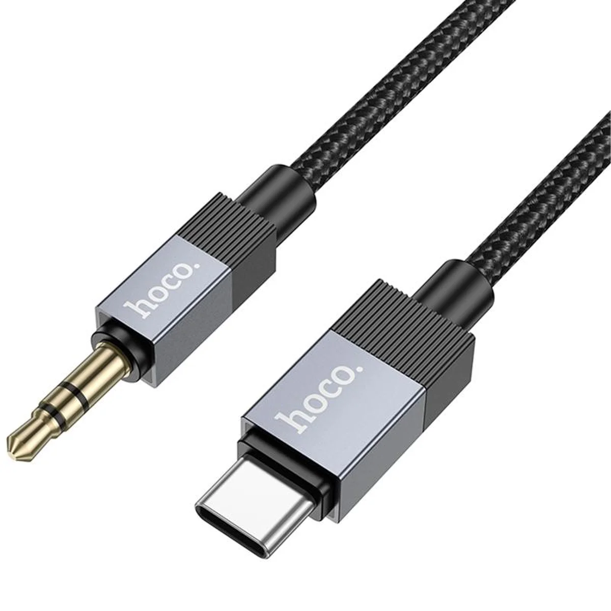 Аудио кабель Aux Hoco UPA32B Clever digital (Type-C to AUX 3.5mm) (1m) Black