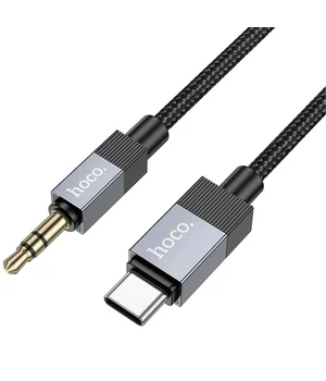Аудіо кабель Aux Hoco UPA32B Clever digital (Type-C to AUX 3.5mm) (1m) Black