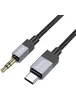 Аудио кабель Aux Hoco UPA32B Clever digital (Type-C to AUX 3.5mm) (1m) Black