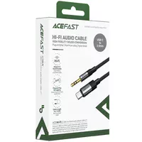 Аудіо кабель Aux Acefast J11 (Type-C to AUX 3.5mm plug) (1m) Black