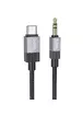 Аудио кабель Aux Hoco UPA32B Clever digital (Type-C to AUX 3.5mm) (1m) Black