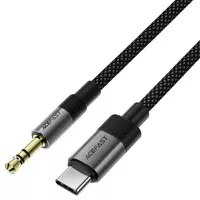 Аудіо кабель Aux Acefast J11 (Type-C to AUX 3.5mm plug) (1m) Black