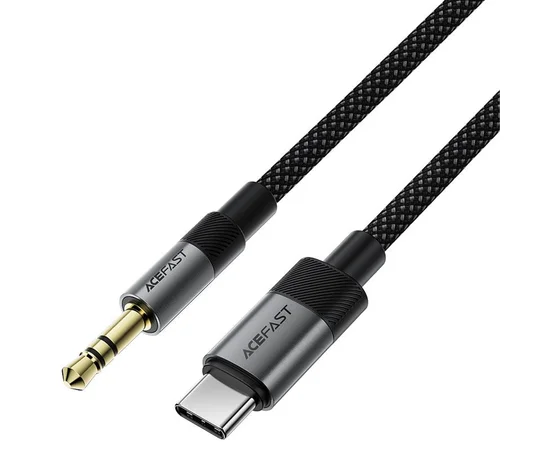 Аудіо кабель Aux Acefast J11 (Type-C to AUX 3.5mm plug) (1m) Black