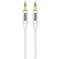 Аудио кабель Aux Borofone BL20 True sound silicone (1m) White