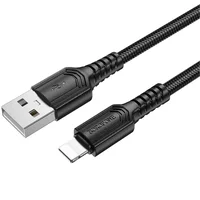 Дата кабель Borofone BX116 Certain USB to Lightning 2.4A (1m) Black