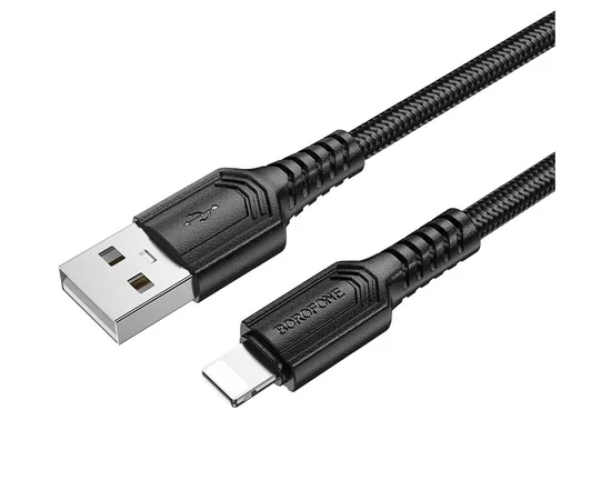 Дата кабель Borofone BX116 Certain USB to Lightning 2.4A (1m) Black