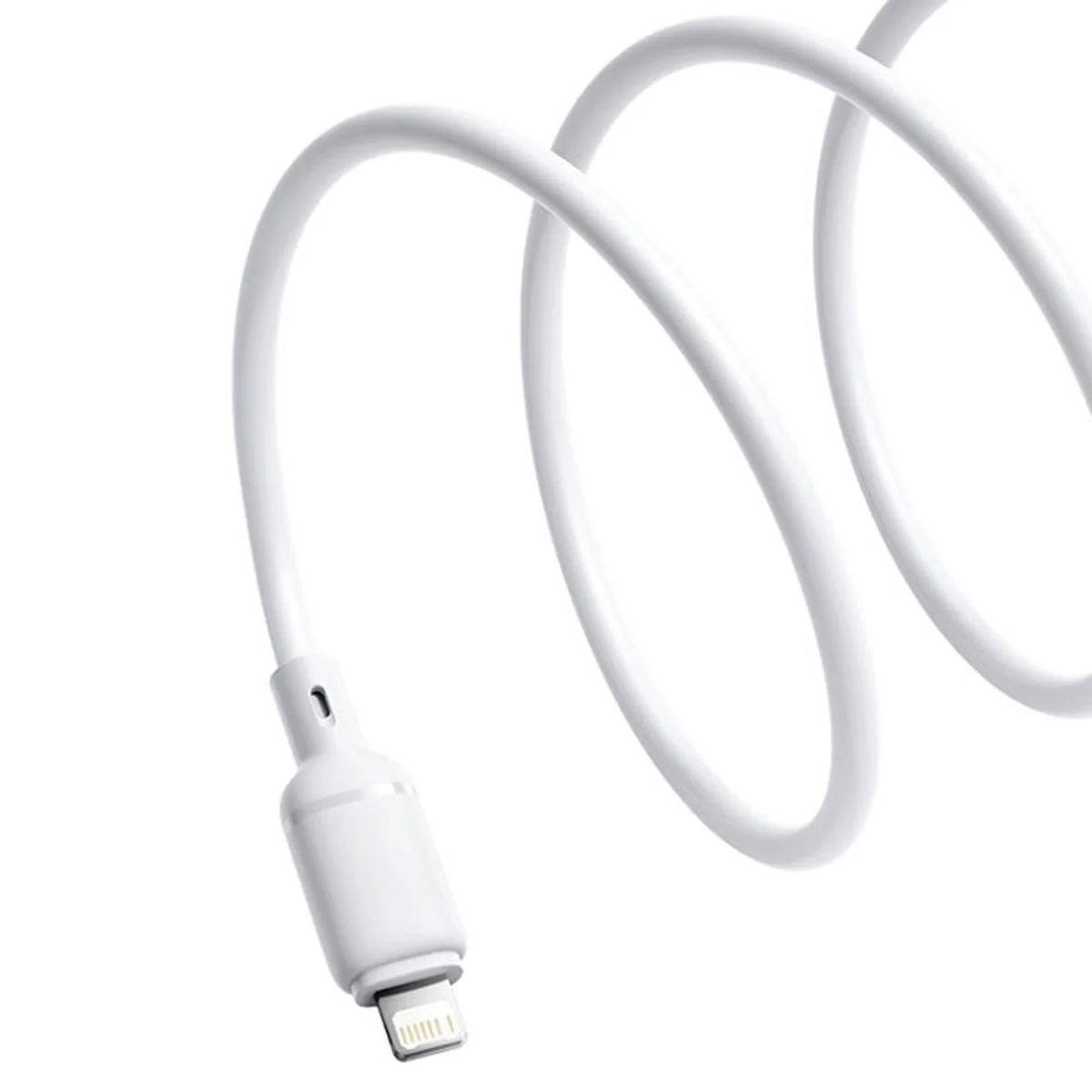 Дата кабель Baseus Silky Series OS Fast Charging USB to Lightning 2.4A (2m) (P1037770) Moon White