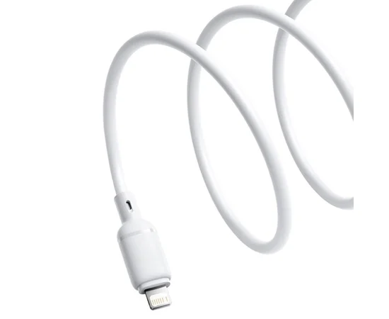 Дата кабель Baseus Silky Series OS Fast Charging USB to Lightning 2.4A (2m) (P1037770) Moon White