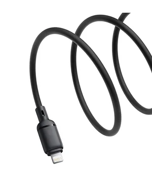 Дата кабель Baseus Silky Series OS Fast Charging USB to Lightning 2.4A (1m) (P1037770) Cluster Black