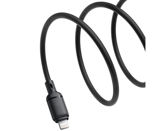 Дата кабель Baseus Silky Series OS Fast Charging USB to Lightning 2.4A (1m) (P1037770) Cluster Black