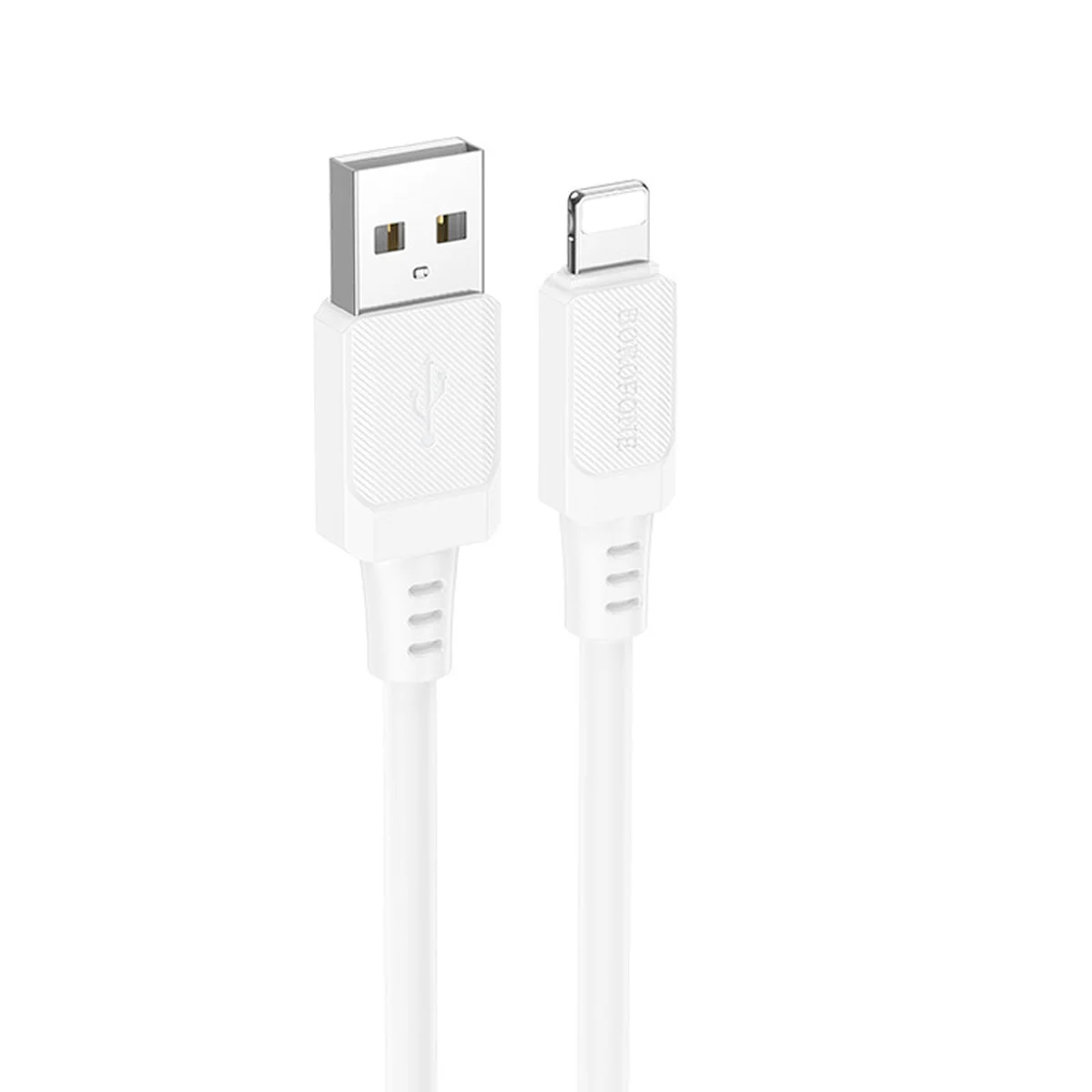 Дата кабель Borofone BX115 Lotto USB to Lightning 2.4A (1m) White